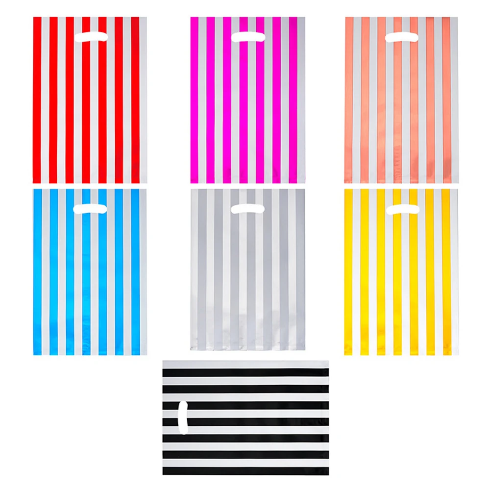 

Bulk Candy Bag Holiday Gift Chocolate Storage Christmas Stripe Goodie Bags for Kids