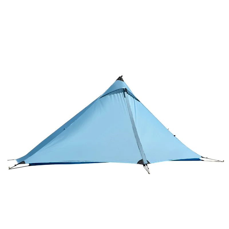 Rain and sun protection pyramid tent, hiking cane tent, outdoor equipment camping tent, poleless camping tent