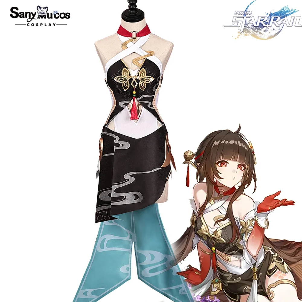 

IN STOCK SanyMuCos Lingsha Cospaly Honkai: Star Rail Lingsha Dress Cospaly Outfit Comic-con Birthday and Holiday Gifts