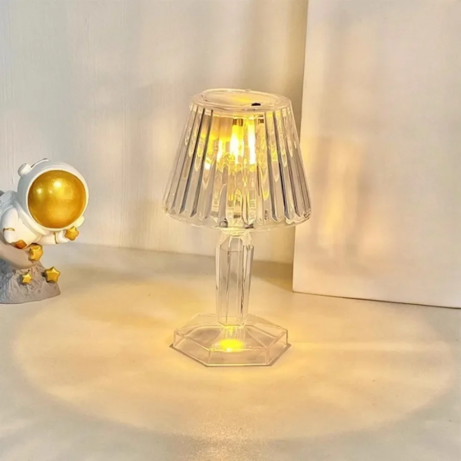 LED Mini Desk Lamp Table Light Button Battery Power Desk Lamp Home Lighting Supplies Wedding decoration Festive atmosphere light