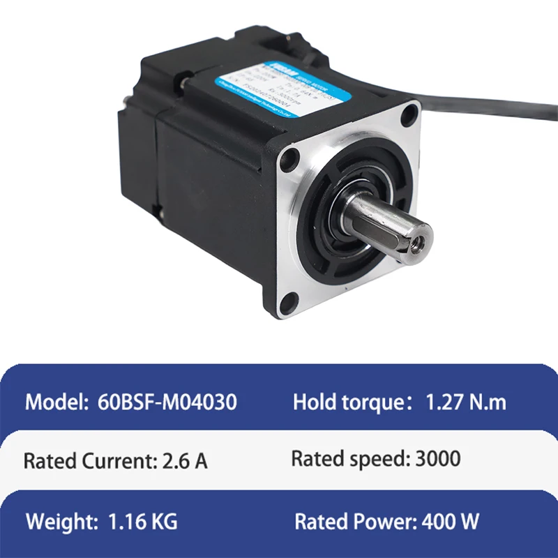 대형 관성 AC 서보 모터 키트 60ASF-M04030 3000RPM 0.4KW 60mm 220v CE 인증 PLC 기계용