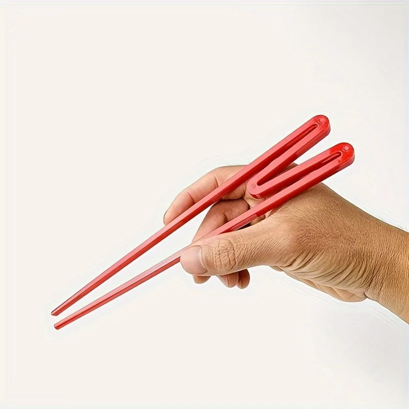 Durable Plastic 1 Reusable Training Chopstick - A Quick Assistant for Beginners and Enthusiasts, Catering Service Equipment