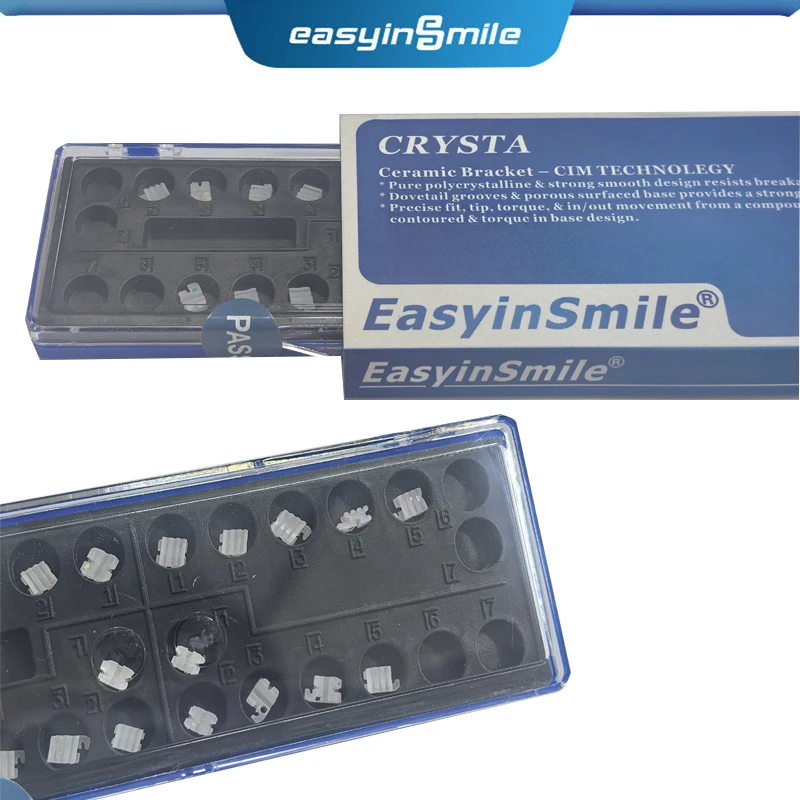 

Высококачественные ортодонтические керамические брекеты, прозрачные мини-брекеты Roth MBT 345 Slot .022 для стоматологической ортодонтии