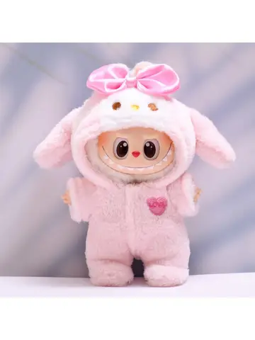 Mini Labubu 17cm Doll Fashion Outfit with Hat & Shoes for Labubu II Cultivate Sitting Party