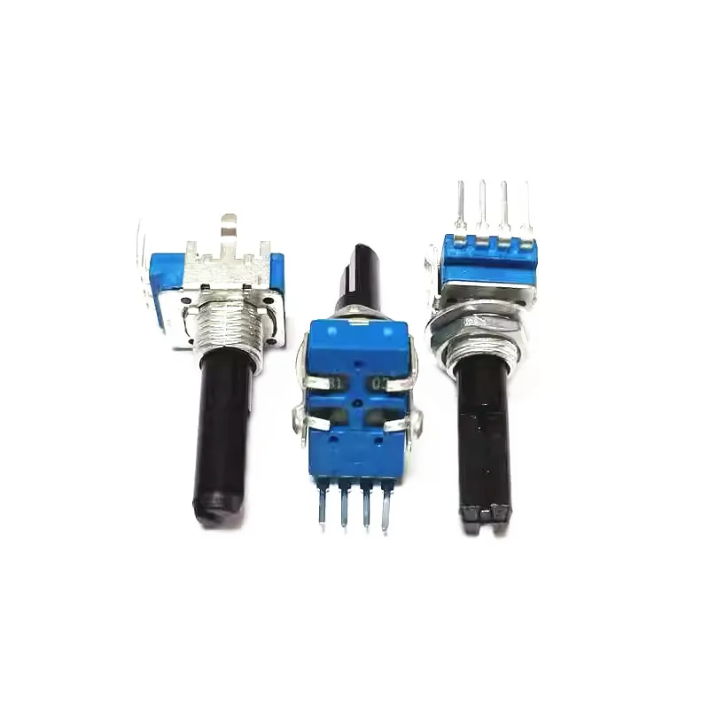 10 SZT. RK11 B102 B502 B103 B503 B104 4-Pinowy Potencjometr Środkowy z Przyciskiem, Potencjometr Mieszający 1K 5K 10K, Pół-osiowy, Długość Osi 23MM 18MM — zdjęcie produktu 4