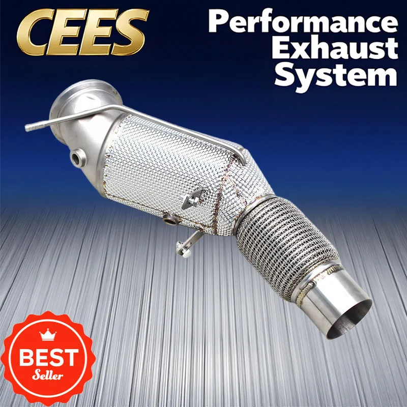 

CEES Downpipe Pips for BMW 325i/330i G20/G28 B48/2.0T/B58/3.0T 2020-2024 Stainless Steel Heat Shield Downpipe Exhaust System