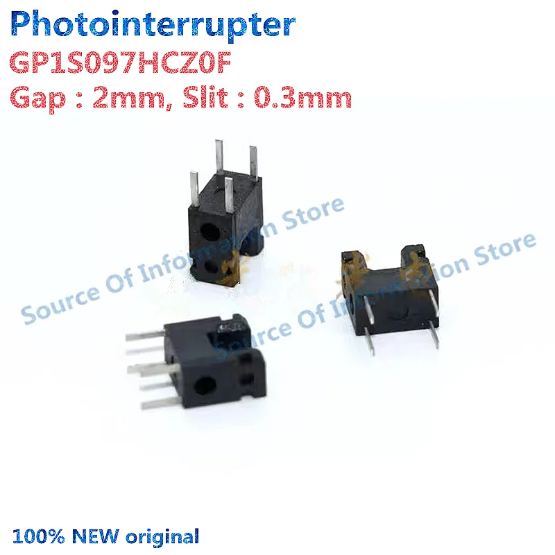 

10Pcs/lot, GP1S097HCZ0F, Phototransistor Output, Compact Transmissive Photointerrupter