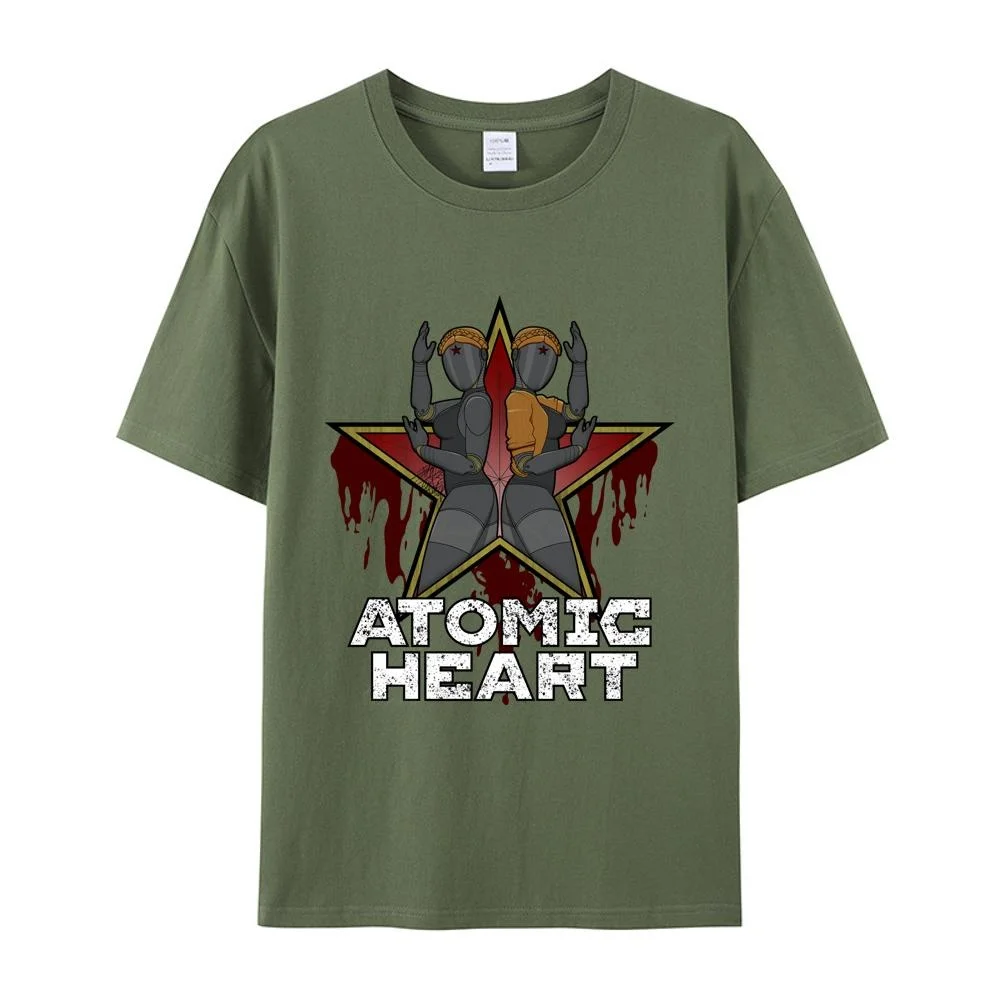 Atomic Heart High Quality Cotton EU size t-shirts manga harajuku Japanese men tshirt graphic streetwear manga unisex clothes