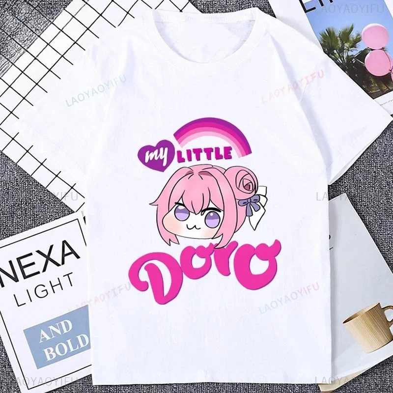 مضحك دورو ميمي تأثيري تي شيرت Nikke أنيمي الكرتون لعبة الجرافيك عادية موضة قصيرة الأكمام التي شيرت Harajuku Otaku تيز #4