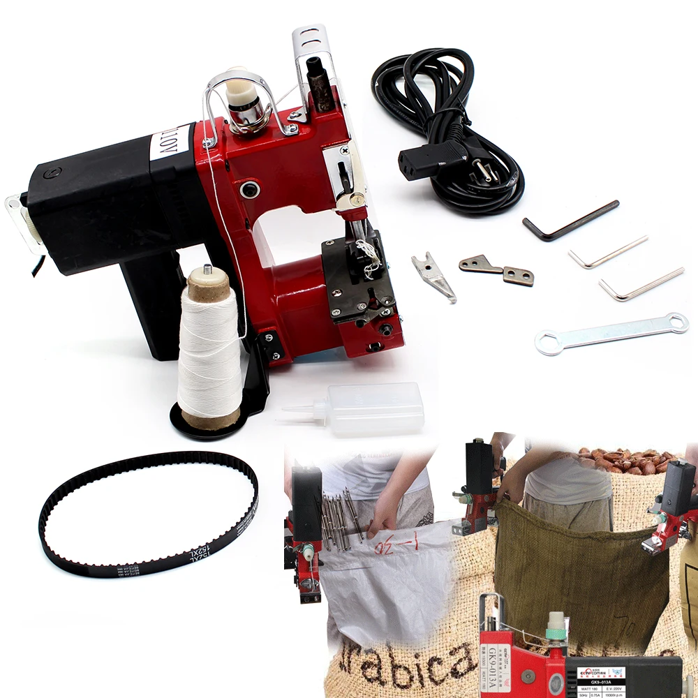 

110V Industrial Electric Sack Closer Bag Stitching Closer Seal Sewing Machine,Portable Adjustable Electric Bag Sealing Machine