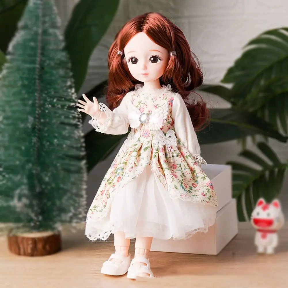 

1/6 SD 30cm Bjd Doll with Clothes Long Hair Attractive Eyes Princess Dress Up BJD Dolls Anime with Wig Make Up