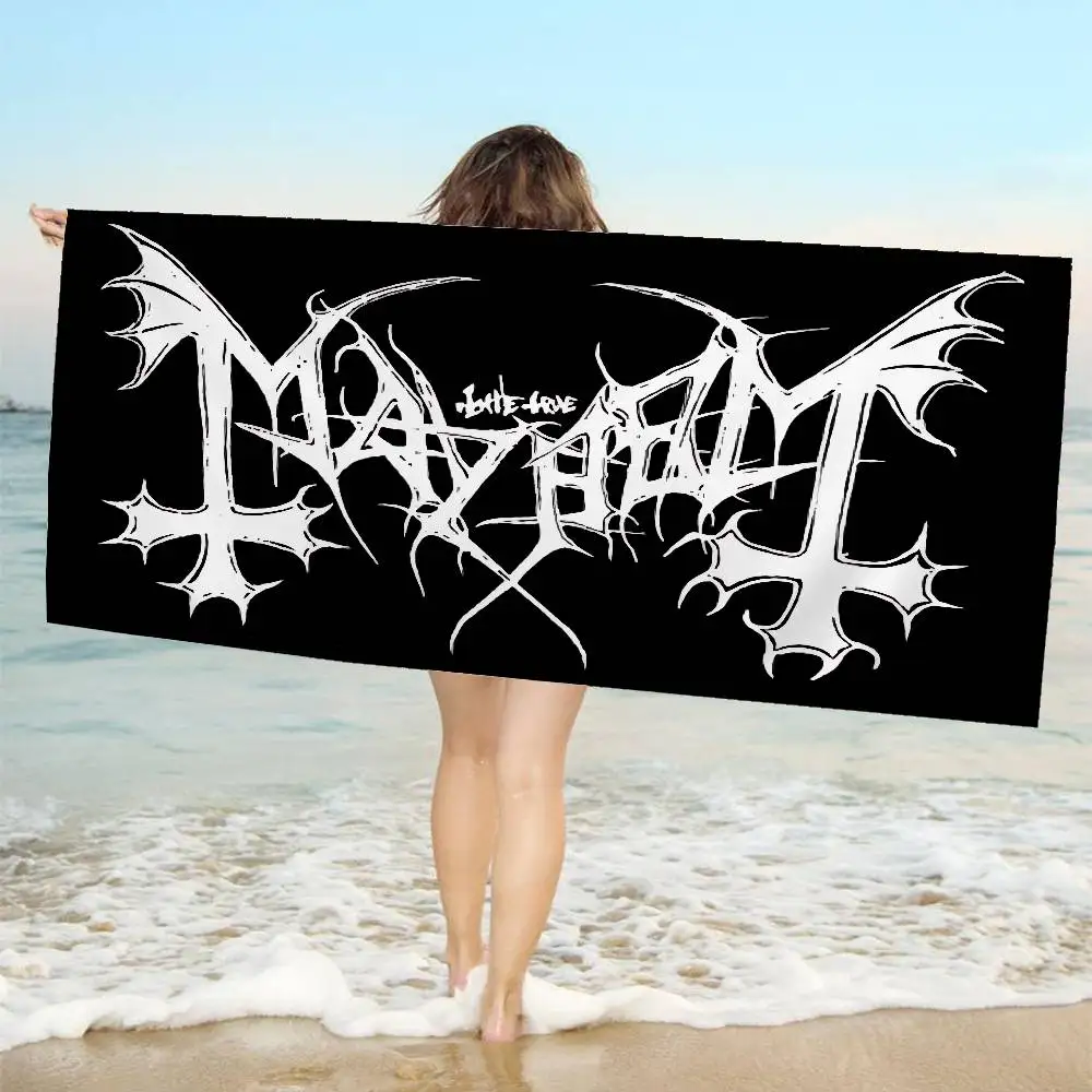 الفوضى الموت روك باند أنيمي الشاطئ السباحة منشفة لينة ماصة منشفة هدايا الأطفال للأطفال السفر التخييم الصالة الرياضية #3