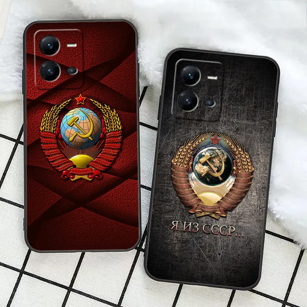 CCCP Two-Headed Eagle Flag Of Russia Phone Funda Case For VIVO X90 X80 X70 X60 X50 X30 V29 V27 V25 V23 V23E V21 V21E V20 Case