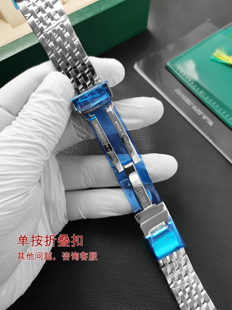 FUYIJIA Custom B-reitling NAVITIMER Original Watchbands 24MM 22MM Flat Interface Stainless Steel Strap Folding buckle Bracelet