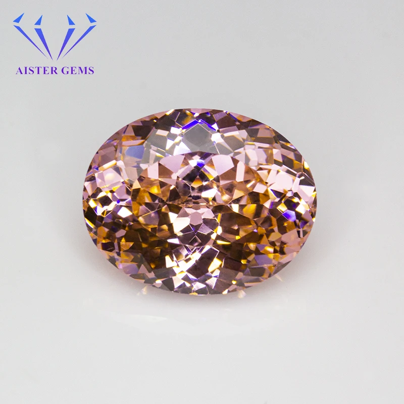

Pasparadscha Oval 100 Faceted Cut Cubic Zirconia Lab Zircon CZ 4K Cutting 5A+ Quality for Jewelry Making