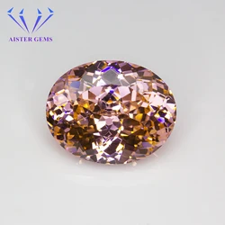 Pasparadscha Oval 100 Faceted Cut Cubic Zirconia Lab Zircon CZ 4K Cutting 5A+ Quality for Jewelry Making
