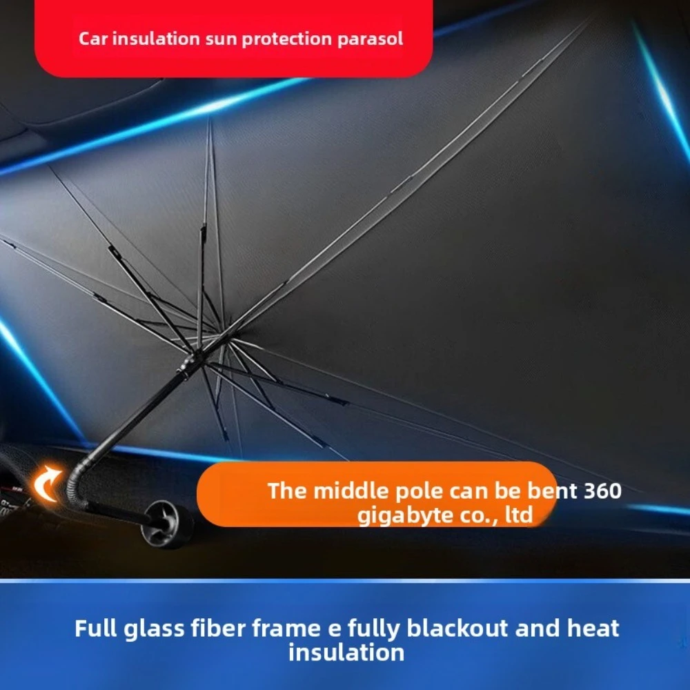 

Heat insulation, sun protection, sun blocking, titanium silver cloth, glass fiber skeleton, front block, car shadingTY-XYY-0010