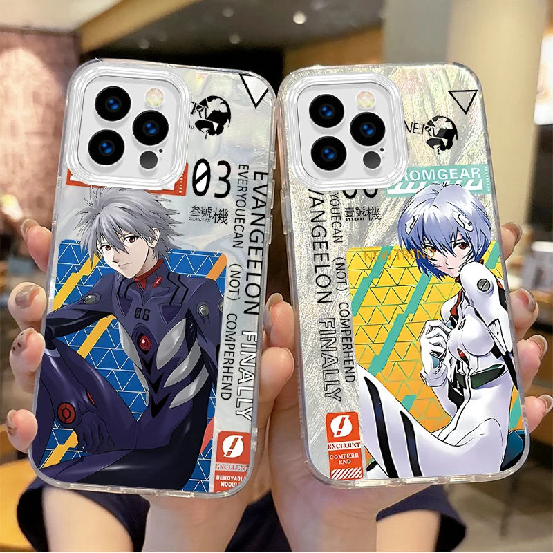 Genesis E-Evangelions Ayanami Rei Anime Phone Case for iPhone 16 15 14 13 12 11 8 7 6 Pro Max Plus XS XR Shockproof Matte Covers