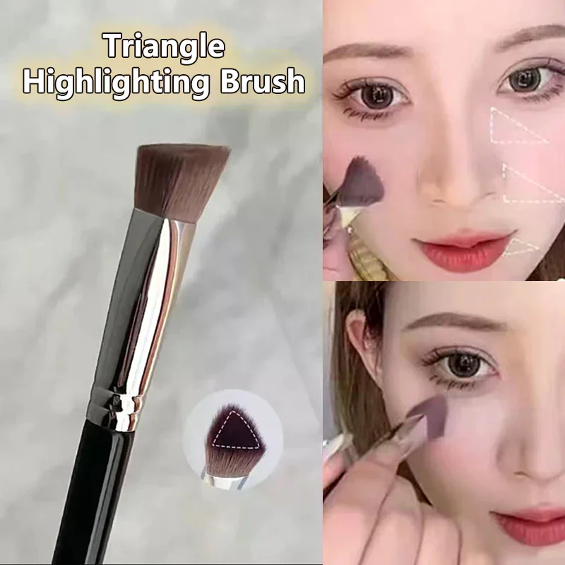 Manche en bois fond de teint correcteur brosse Triangle Premium Contour fard à joues pinceaux impeccable sous les yeux Dense visage maquillage brosse