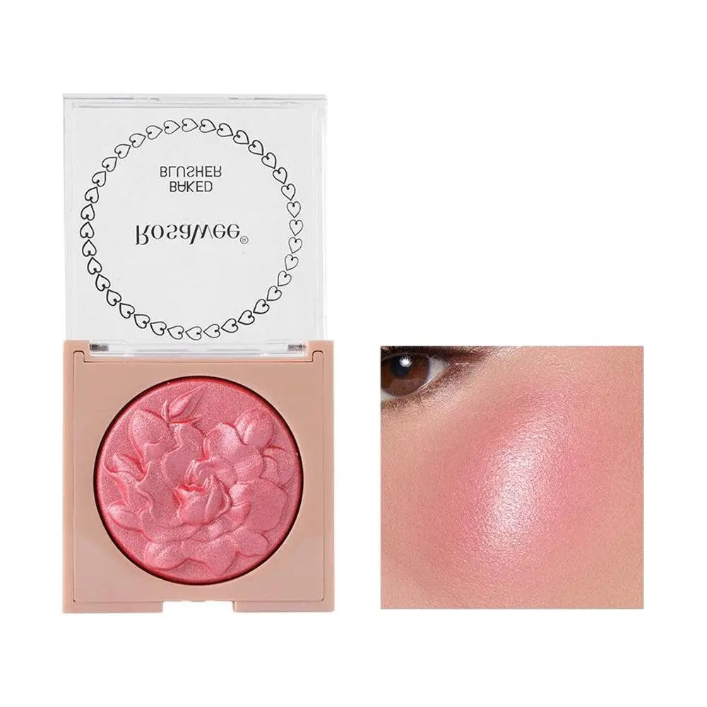 بودرة مكياج مجسمة طبيعية لامعة من Rose Glitter Brightening Contouring Blush Pearlescent Fine Sparkling Brightening #6