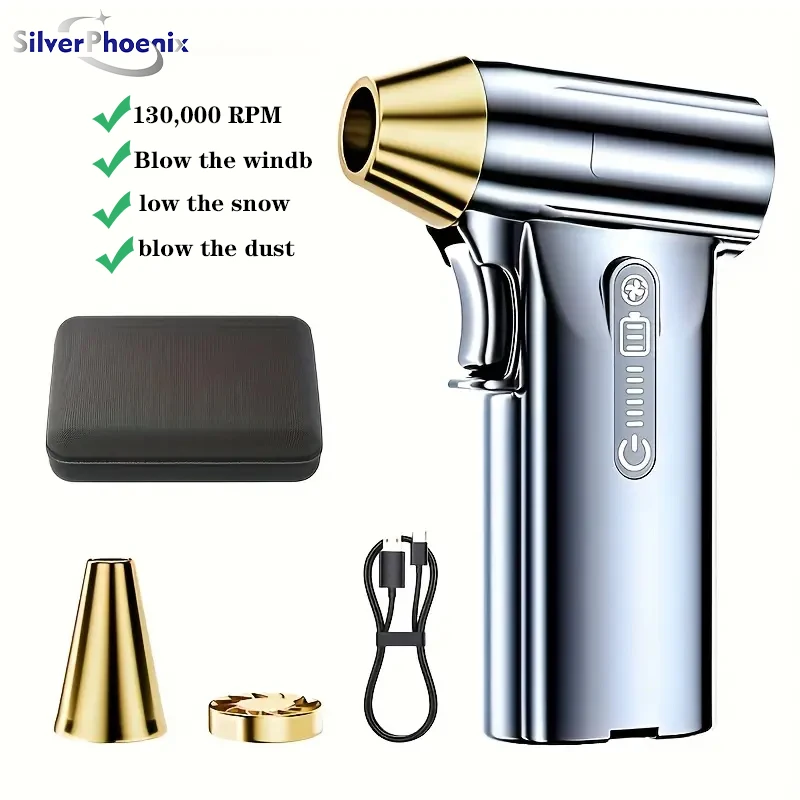 130000 RPM hurricane handheld dust blower can be used for snow blowing barbecue assistance car cleaning Cordless dust blower