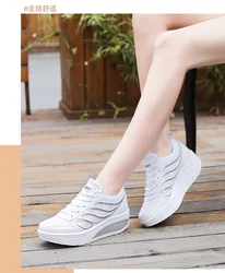 2021Designer White Platform Sneakers Casual Shoes Women Tenis Feminino Women Wedges Shoes Footwear Basket Femme Trainers Women