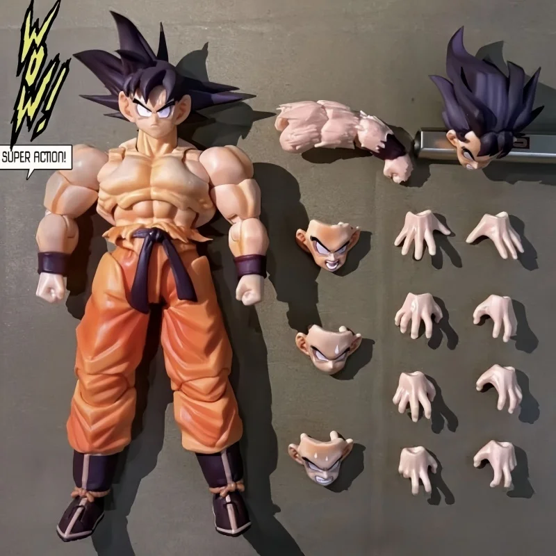 

New Wow Super Action Studio Son Goku Figure Dragon Ball Z Shf Super Saiyan Son Goku Kaiouken Anime Action Figure Model Toys Gift