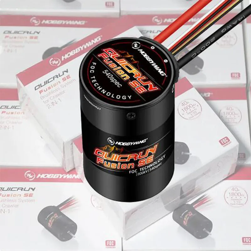 

Hobbywing Quicrun Fusion Se 40a 1800kv 1200kv Combined Motor Esc For 1/10 1/8 Rc Model Car Crawler Accessories