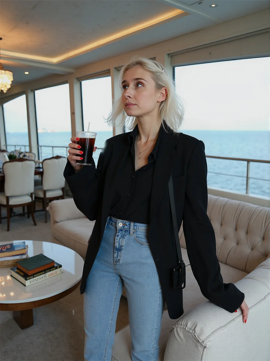 

Однобортные классические пиджаки для женщин, женская одежда, женская трикотажная повседневная одежда на каждый день, весна/осень, высококачественная солнцезащитная одежда для поездок на работу