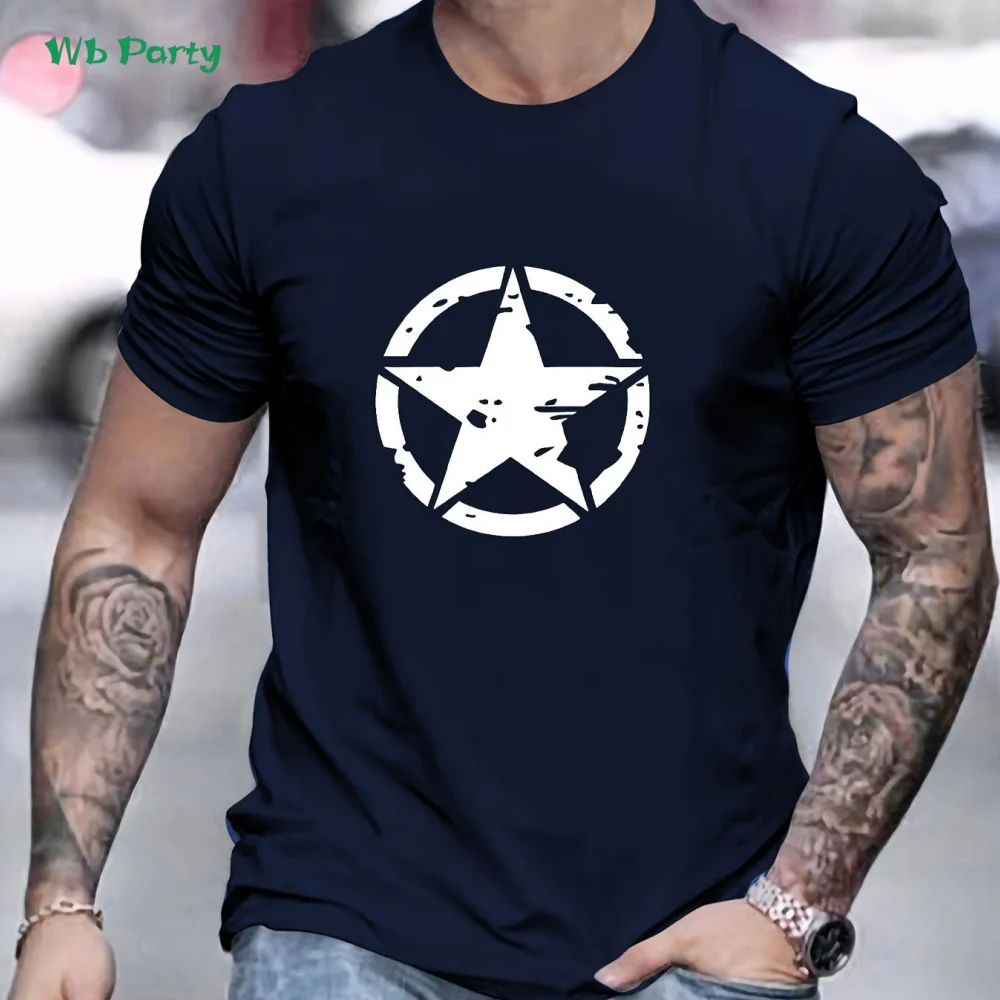 

Casual New Graphic Men's T-Shirt Summer Outdoor Men Short Sleeved Tee Fashion Street Men's Tops Trend Breathable Men's Clothing