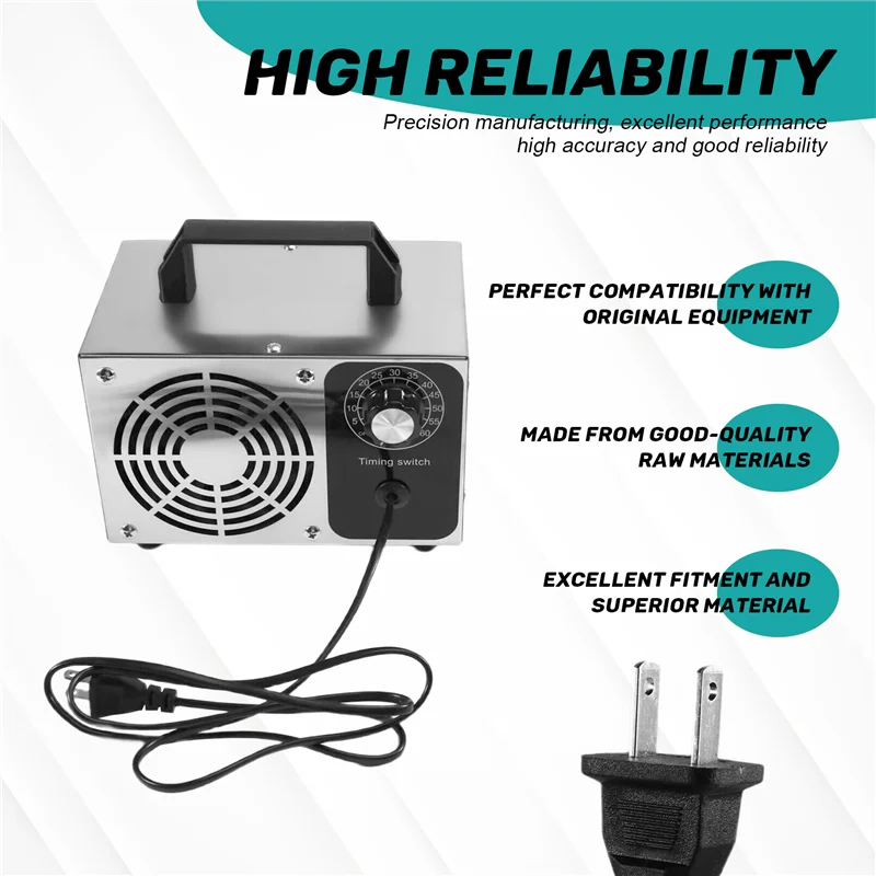 เขา-เครื่องกําเนิดโอโซน 60G เครื่องฟอกอากาศแบบพกพา O3 Ozonator ทําความสะอาดบ้าน Desinfection Ozonizer ลบฟอร์มาลดีไฮด์