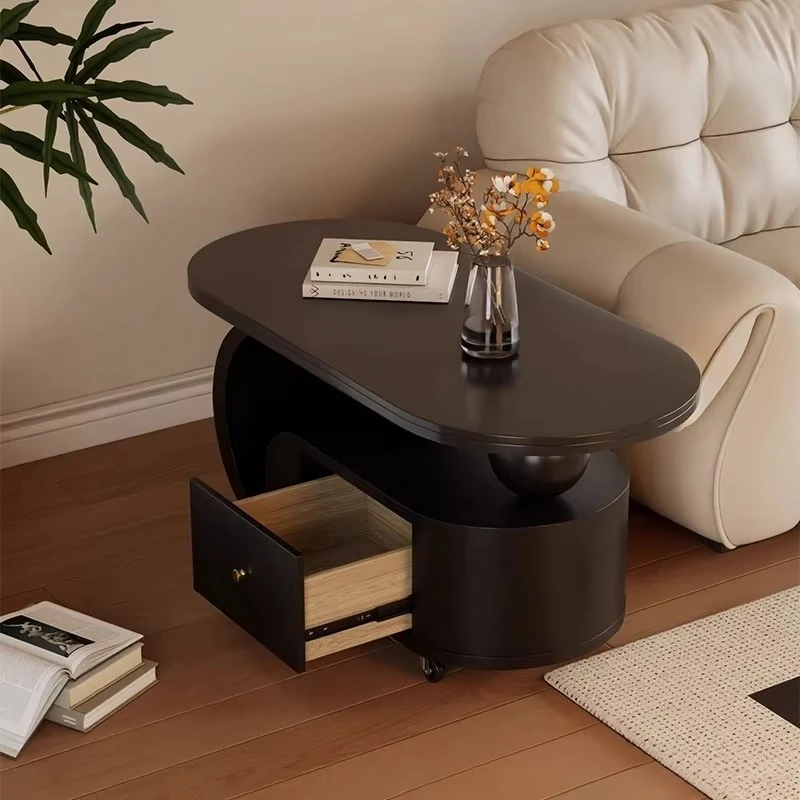 ！@Italian-Style Nordic Rock Plate 2025 New Style Light Luxury Advanced Modern Simple Small Coffee Table Sofa Removable Side Tabl