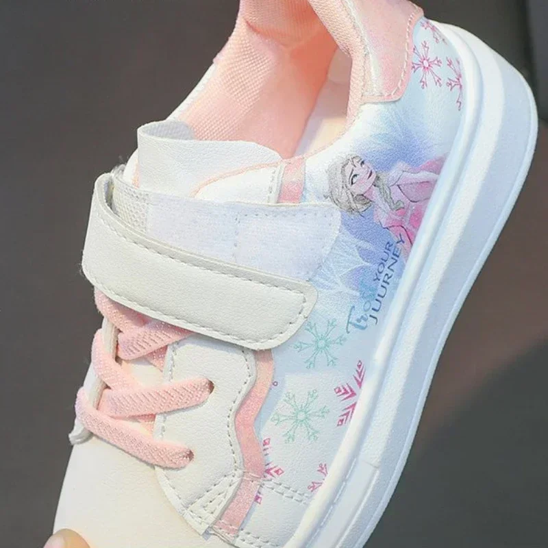 Disney Kids Meisjes Schoenen 2023 Nieuwe Kinderen Sneakers Meisjes Elsa Frozen Prinses Casual Sportschoenen Student Schoenen Tiener Schoenen
