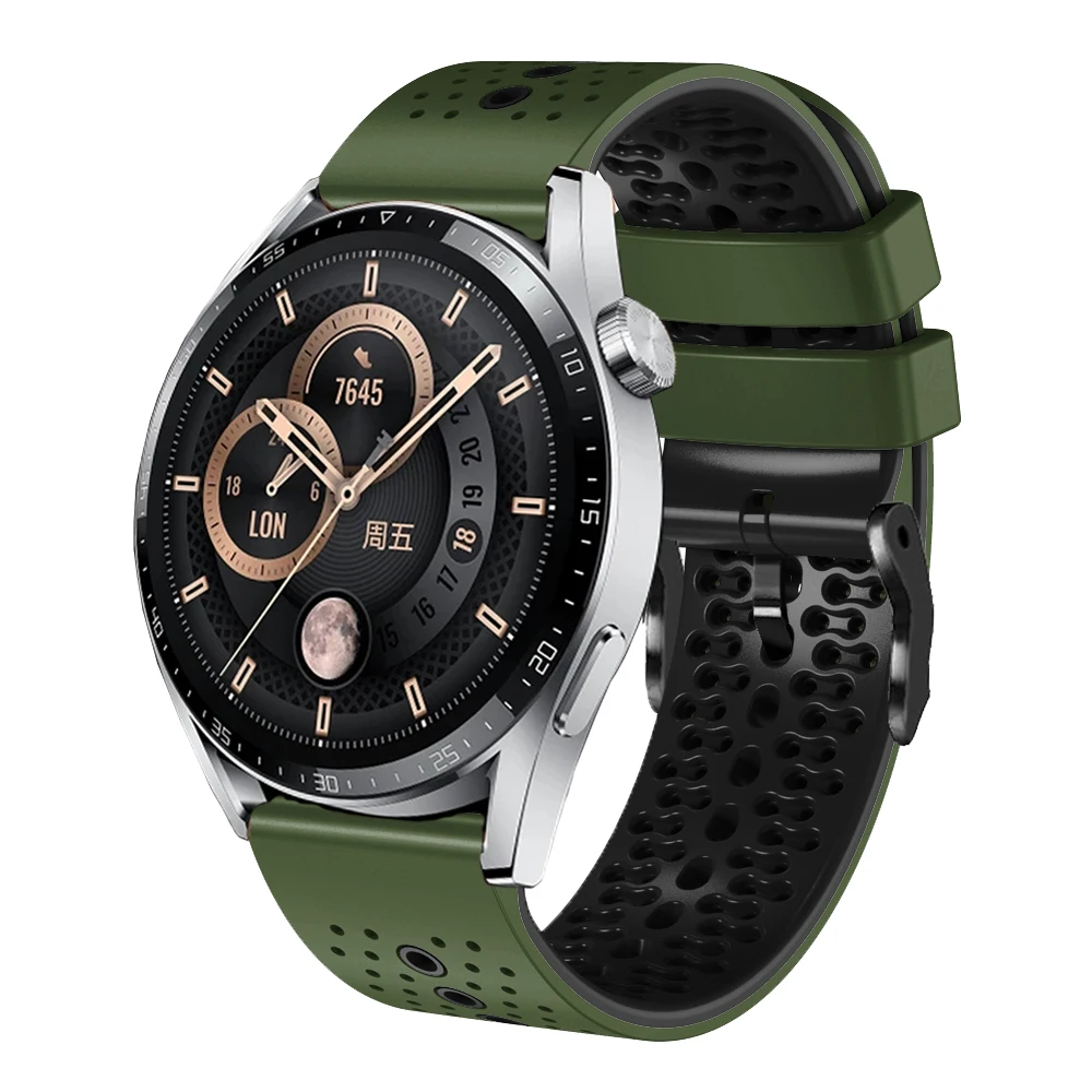 Pulseira de silicone para HUAWEI GT5 GT4 GT3 GT2 Pro 46mm Pulseira Smartwatch 22mm Para Huawei Watch GT 5 4 3 2 Pro 46mm