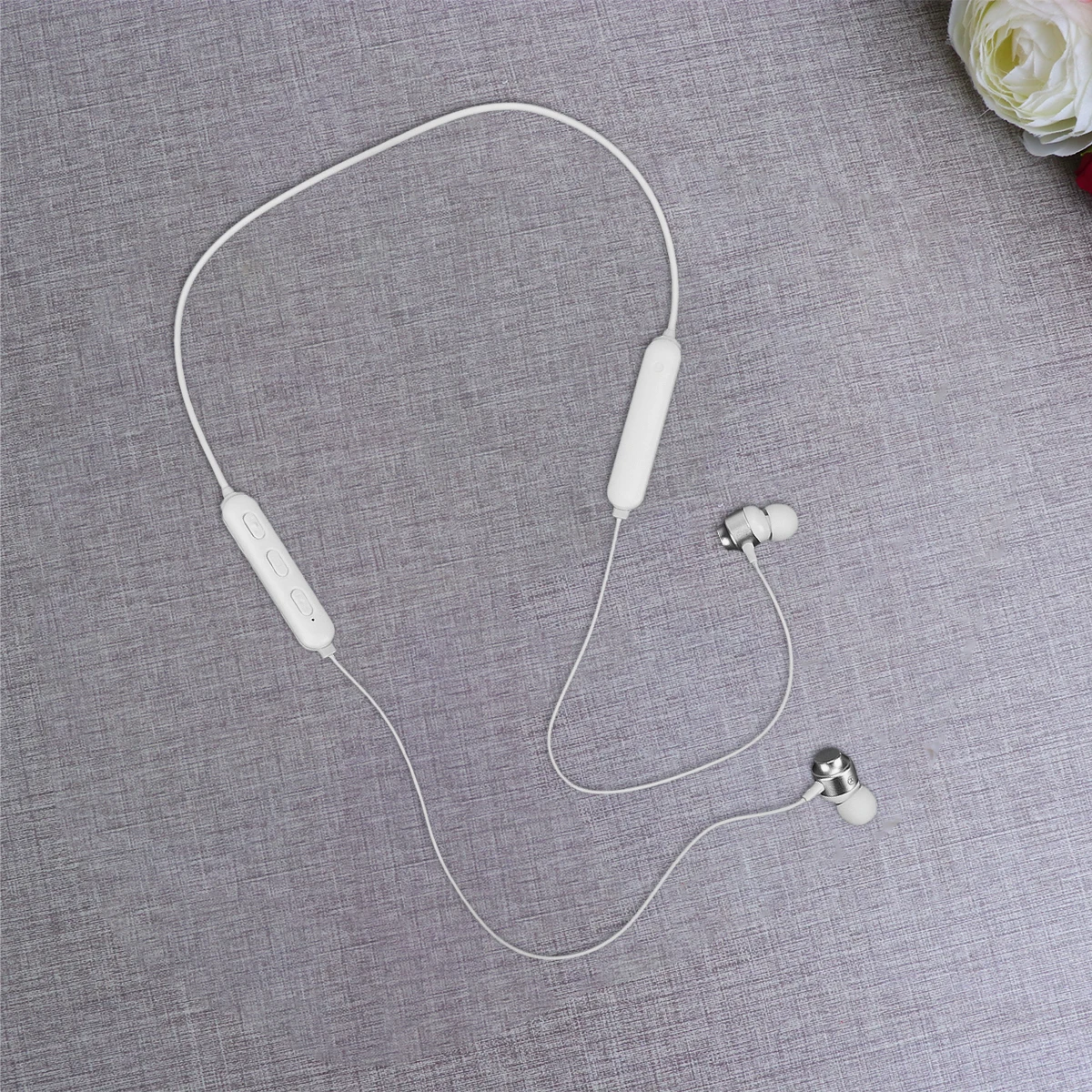 

1 pc Wireless Earphones Magnetic Sport Earbuds Stereo Handsfree Neckband Lightweight Waterproof 9.2G 16H Playtime Dual