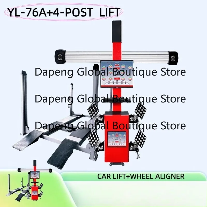 4000KG Mobile Scissor Car Lift Movable Lifter Tire Aligner Equipment 3D Car Four Wheel Alignment Machine