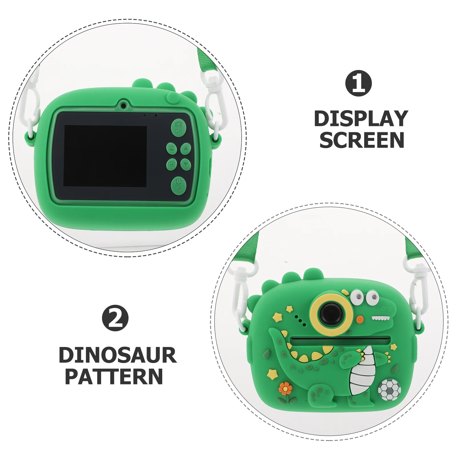 Kids Digital Camera Dual Lens Shockproof Children'S Instant Printing Camera Real-Time Video Recording For Toddlers