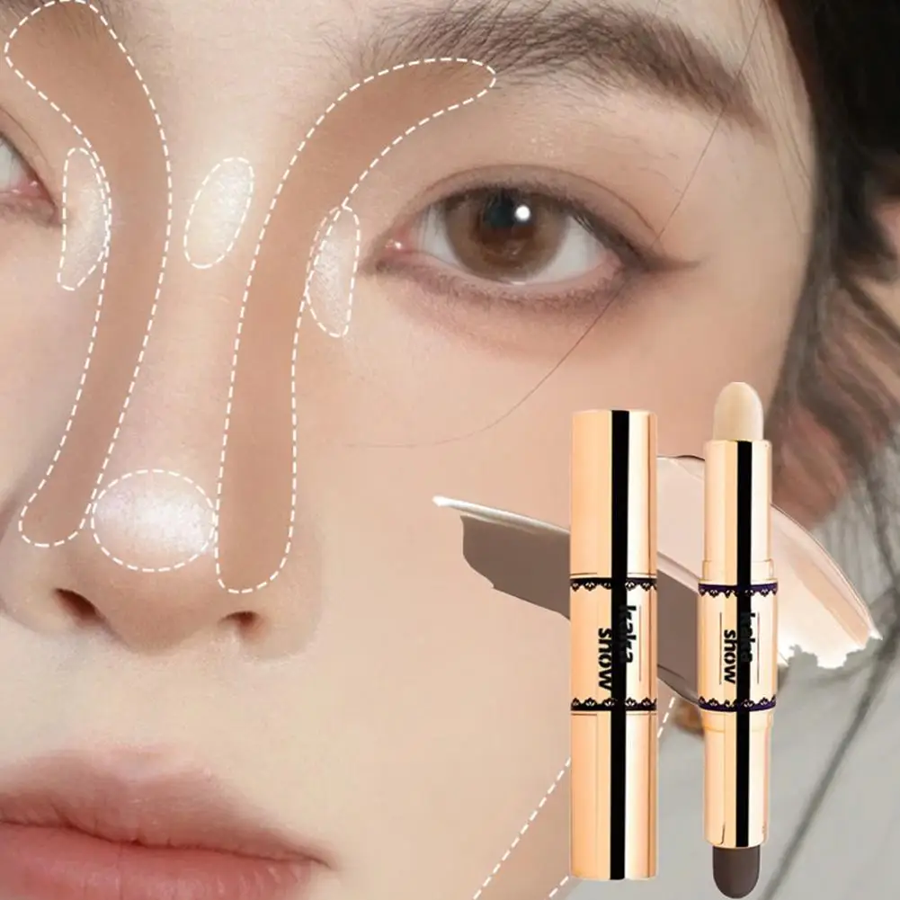 Destacando & bronzer vara rosto iluminando moldar corretivo lápis 3d corretor de longa duração nariz sombra contorno highlighte