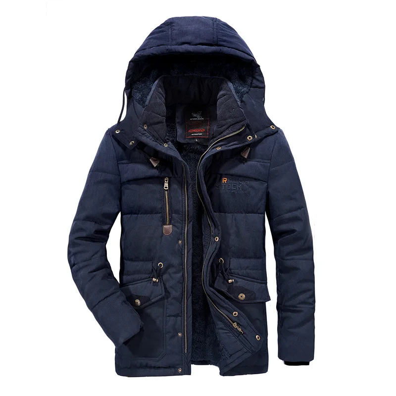 Chaqueta de algodón para hombre, abrigo grueso y cálido, estilo europeo y americano, invierno, novedad