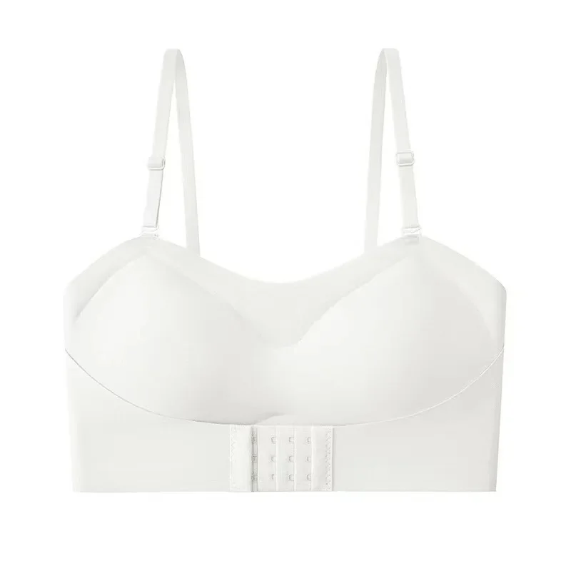 Simplejewel Strapless Bandeau Bra for Women Girls Seamless Push Up Half Bras Tube Top Padded Multiway Brarette
