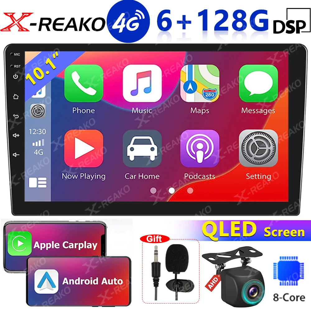 X-REAKO 10'' Car Radio Carplay Auto Multimedia Video Player Navigation Stereo GPS WIFI For Volkswagen Nissan Hyundai Kia toyota