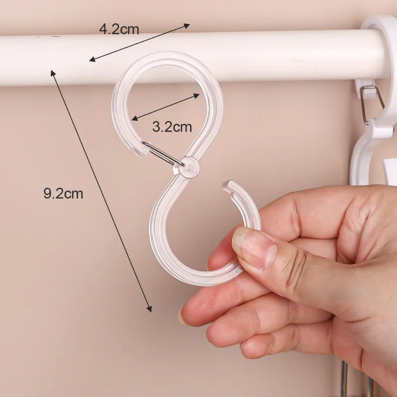 10/1PCS S Shaped Hanger Hooks Closet Coat Hook For Bathroom Hanger Railing Hooks Hat Tie Hanging Kitchen Storage Organizer Hooks