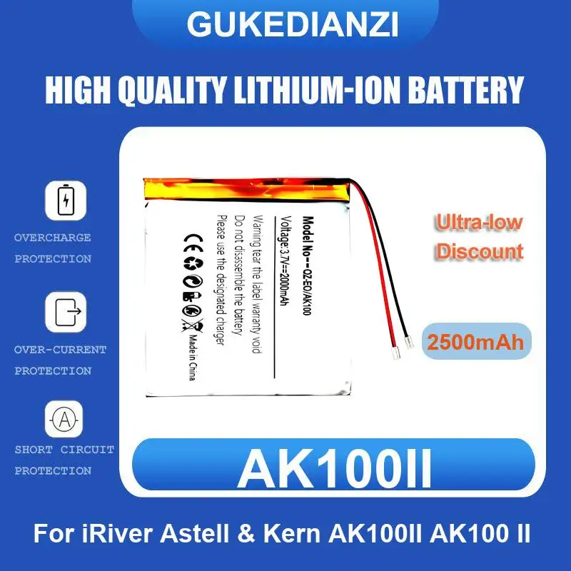 Battery For iRiver Astell & Kern AK70 MKII ak120 II 2 Gen H110 H120 H140 H320 H340 AK100II AK100 AK240 3-wire plug iFP-990