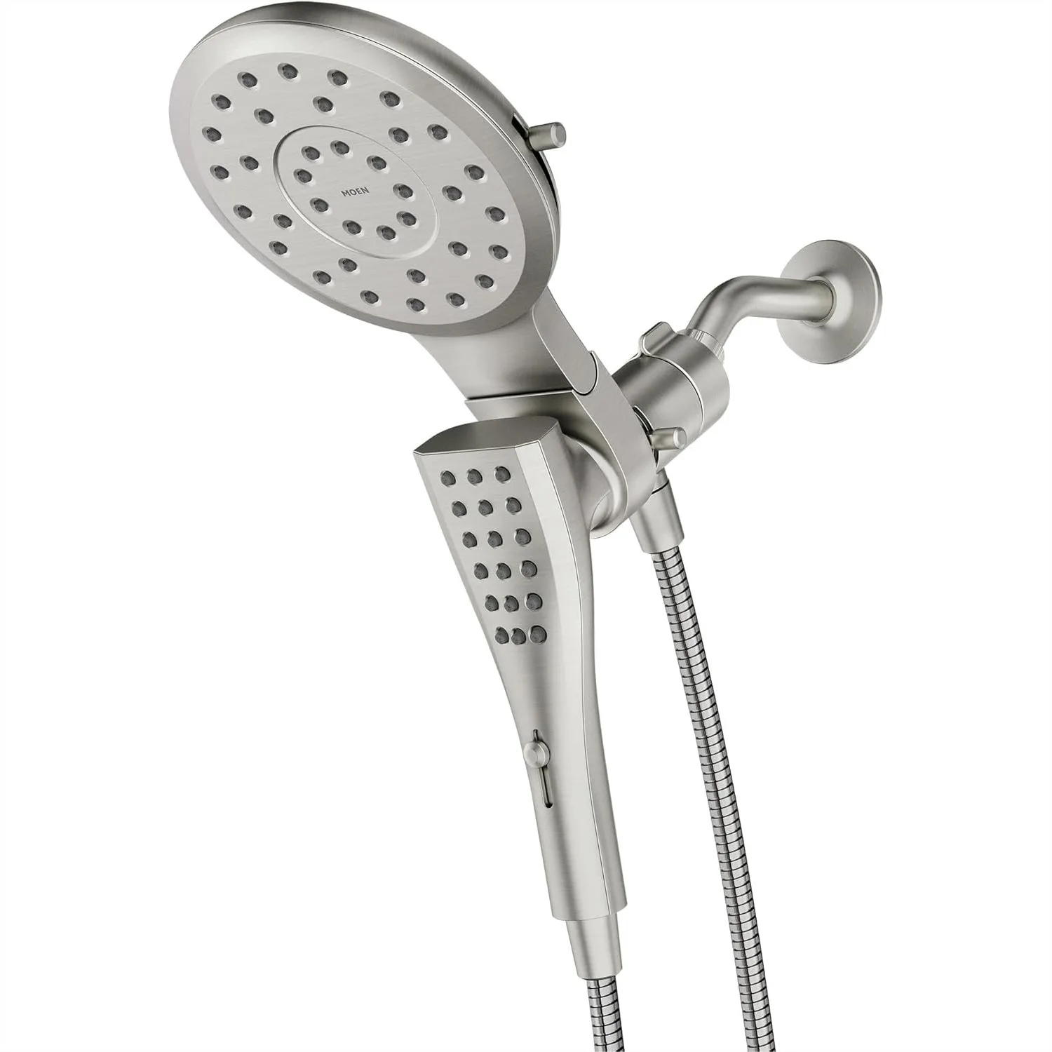 

Rain Shower Head with Detachable Handshower, Magnetic Docking System, 60-Inch Metal Hose, Customizable Spray Modes, Chrome