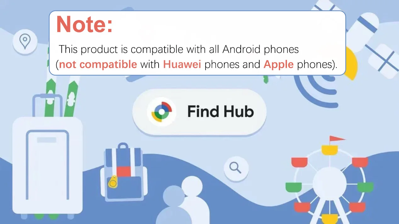 

Android and iOS Air Tracker Tag, Smart Tracking Tag/Key Finder/Dual System Tracker Compatible with iOS Find My or Google FindHub