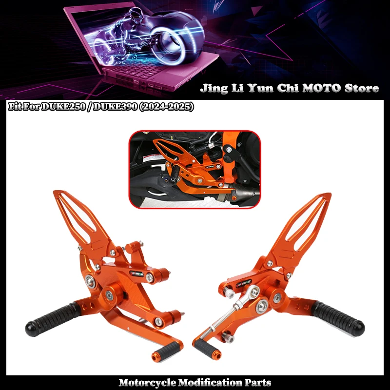 

Fit For KTM DUKE250 DUKE390 2024-2025 Duke 390 250 Motorcycle Accessory CNC Footrests Rearset Rear Footpeg Foot Rests