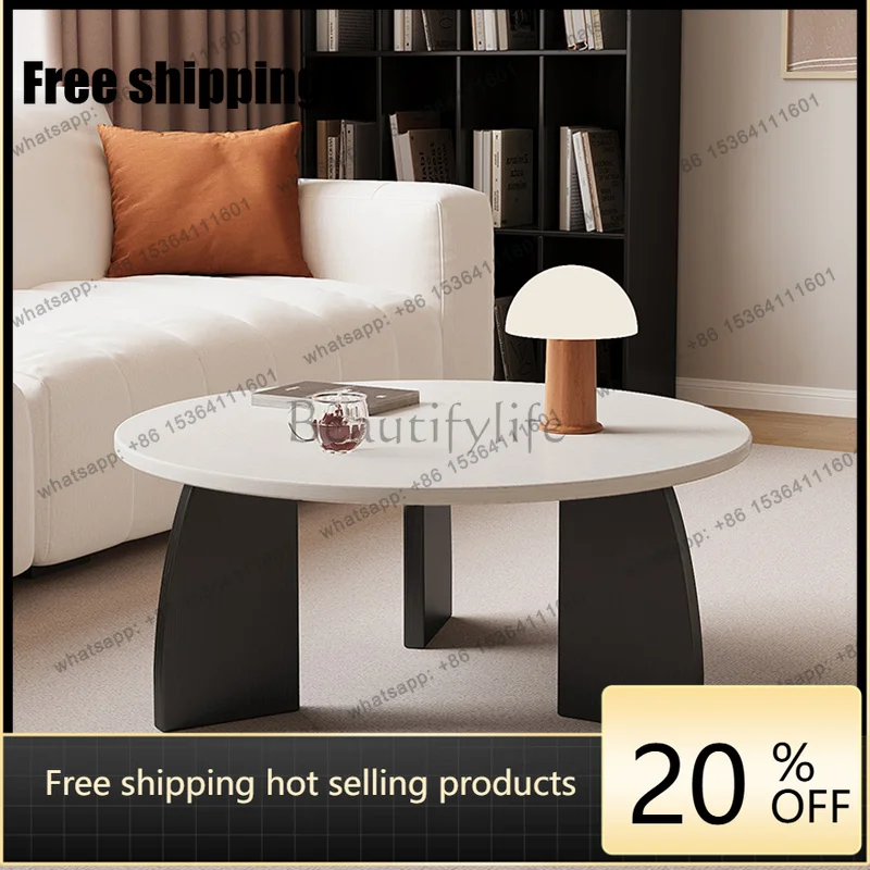 Modern Simple Coffee Table Round Design Creative Aesthetic Coffee Tables Elegant Luxury Mesa De Centro Living Room Furniture