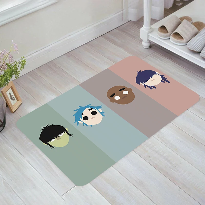 Virtual Rock Band G-Gorillaz Floor Mat Living Room Doormat Entrance Door Carpets Kitchen Rug Rugs Balcony Home Foot Carpet Mats