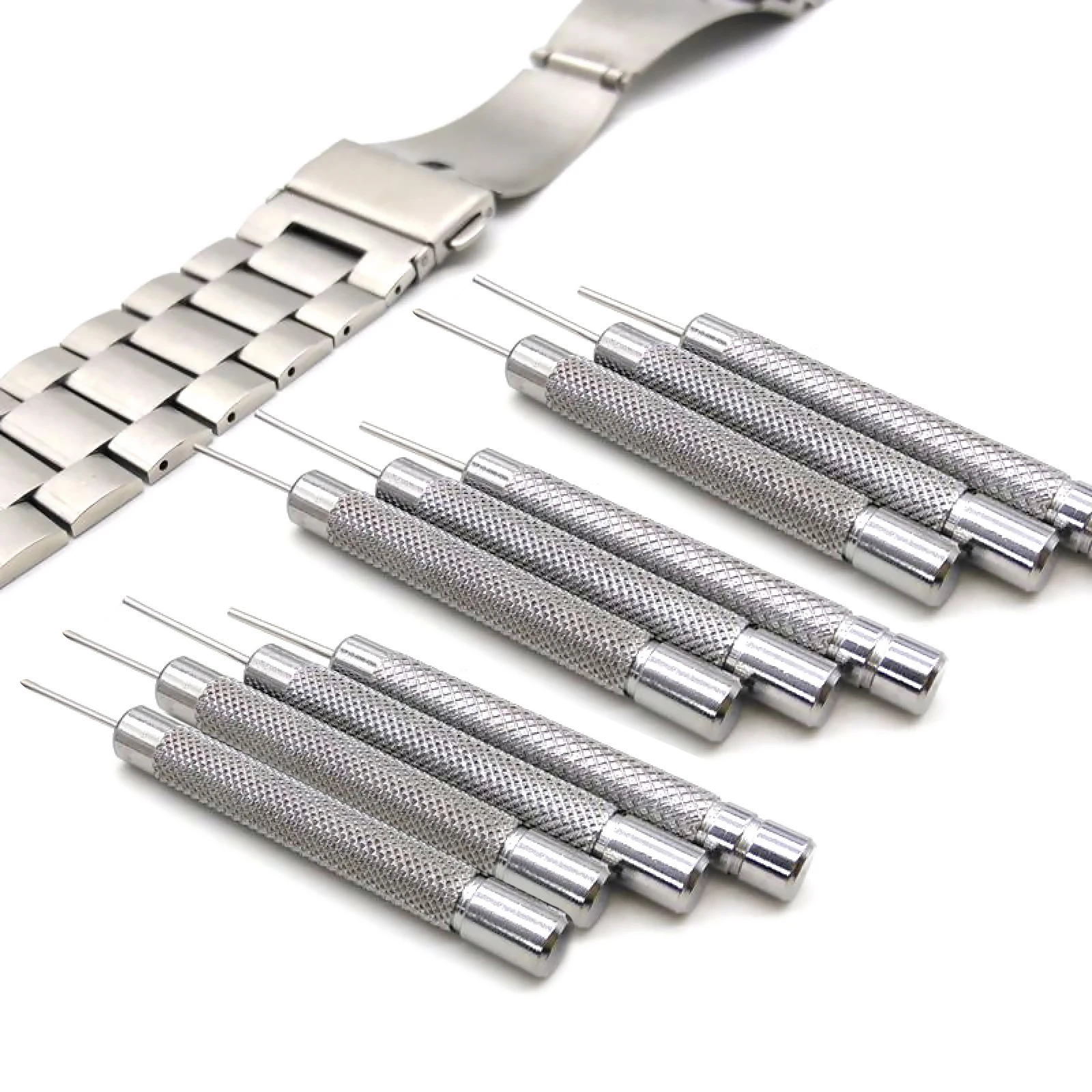 10Pieces Stainless Steel Pin Punch 0.8mm Watch Repair Tools Watch Band Strap Bracelet Pin Link Remover Tool Punch Watch Tools