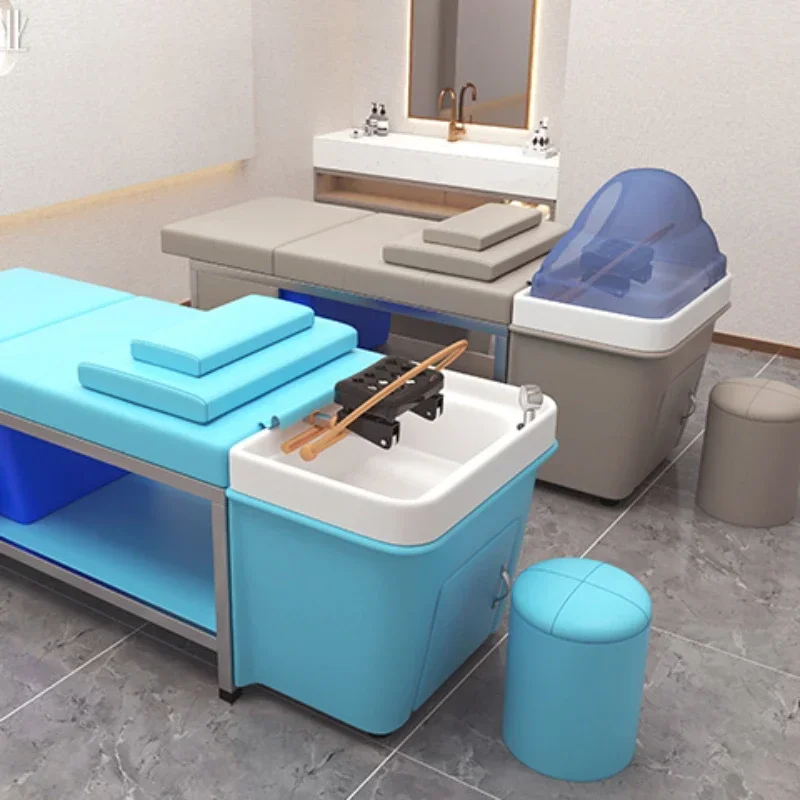 

Умывальник для спа-салона для волос, тайские стулья-кровати, удобные роскошные стулья для шампуня, хорошая мобильность, сиденья для парикмахерских, стрижка для душа